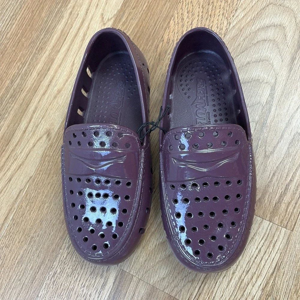 Floafers Prodigy Driver Burgundy‎ Patent  Loafers Shoes Big Kids Size 2 NEW